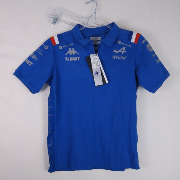 Kappa x Alpine F1 Team Polo Shirt Men's Size Small Blue 1/4 Zip New With Tags - Picture 1 of 9